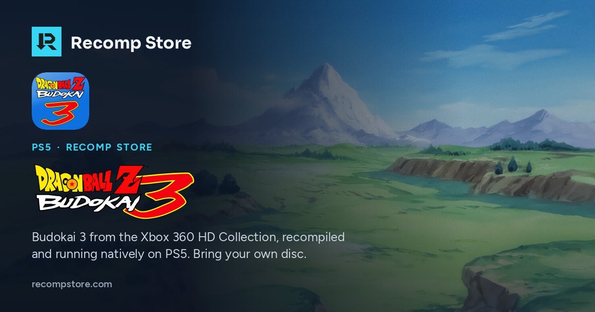 Dragon Ball Z: Budokai 3 — PS5 homebrew game · RecompStore